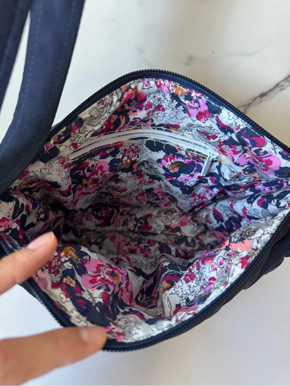 Vera Bradley Quilted Crossbody in Deep Navy